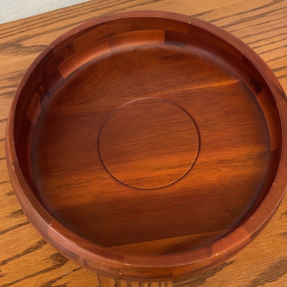 Michael Graves wooden asymmetrical style wooden serving bowl, - Picture 2 of 3